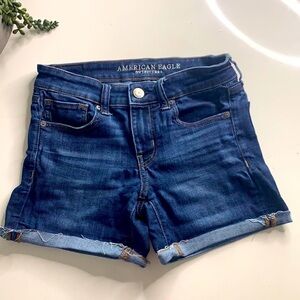 American Eagle Outfitters Dark Blue Denim Shorts